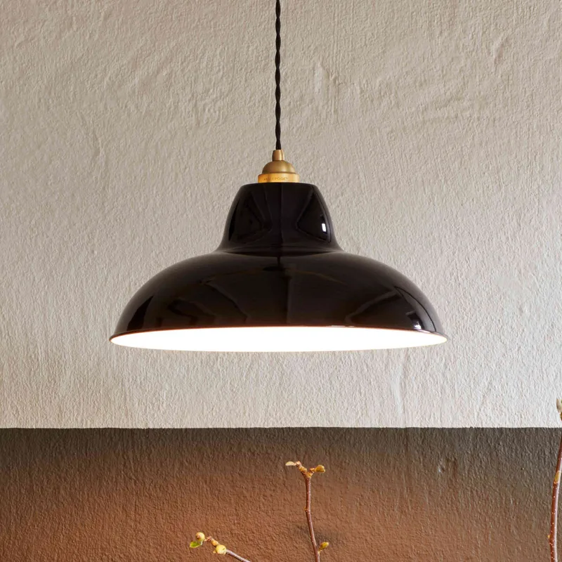 Original 1227 Brass Midi Wide hanglamp zwart, Anglepoise - Woonkamer - Designer - Metaal - 1 lamp by Anglepoise – product photo
