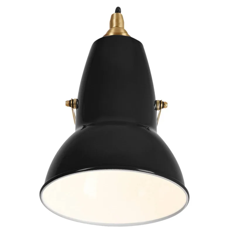 Original 1227 Brass wandlamp zwart van Anglepoise in Matzwart – productfoto