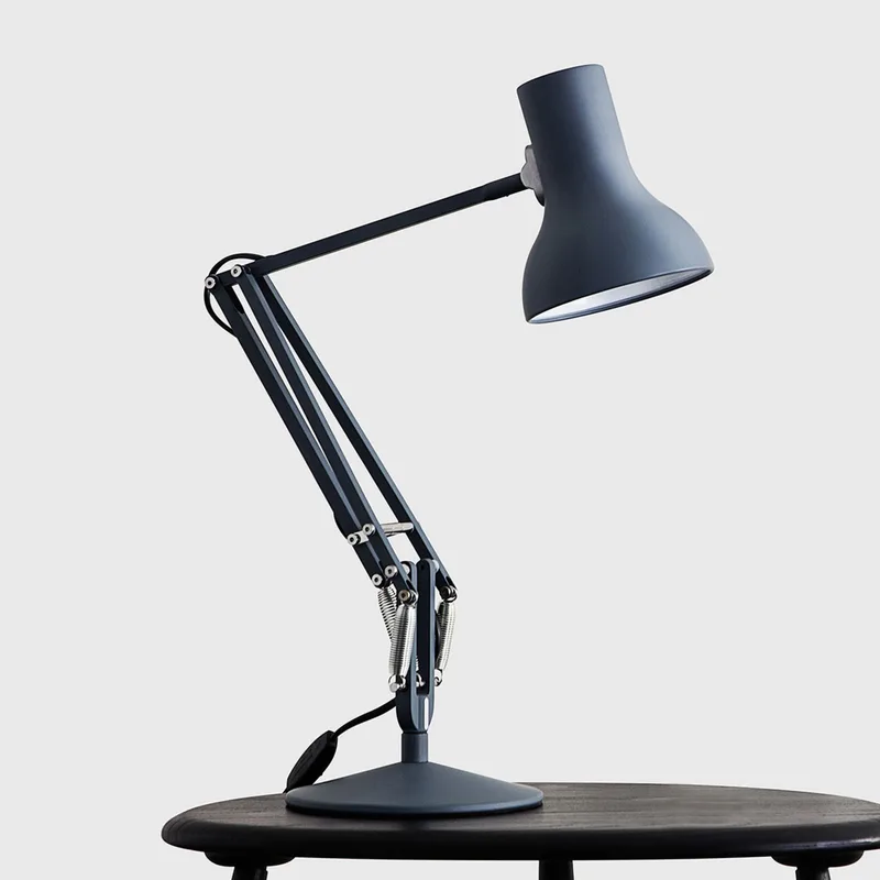 Type 75 Mini-tafellamp, leigrijs - Anglepoise - Werkkamer / Kantoor - Industrieel - Metaal - 1 lamp by Anglepoise – product photo