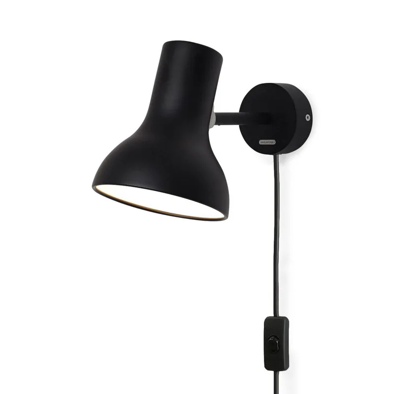 Type 75 Mini wand met stekker van Anglepoise in Zwart – productfoto