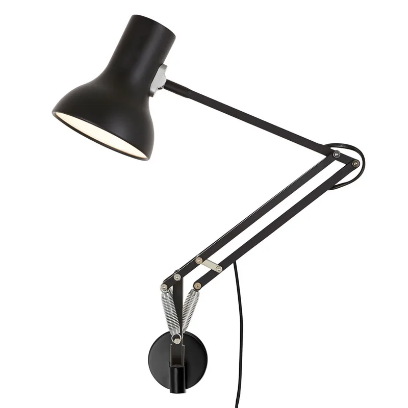 Type 75 Mini wandlamp met beugel Jet Black - Anglepoise - Werkkamer / Kantoor - Industrieel - Metaal - 1 lamp by Anglepoise – product photo