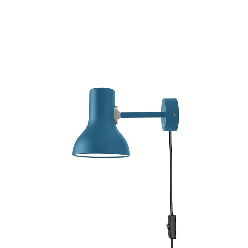 Type 75 Mini wandlamp met stekker, blauw by Anglepoise in Blauw mat – product photo