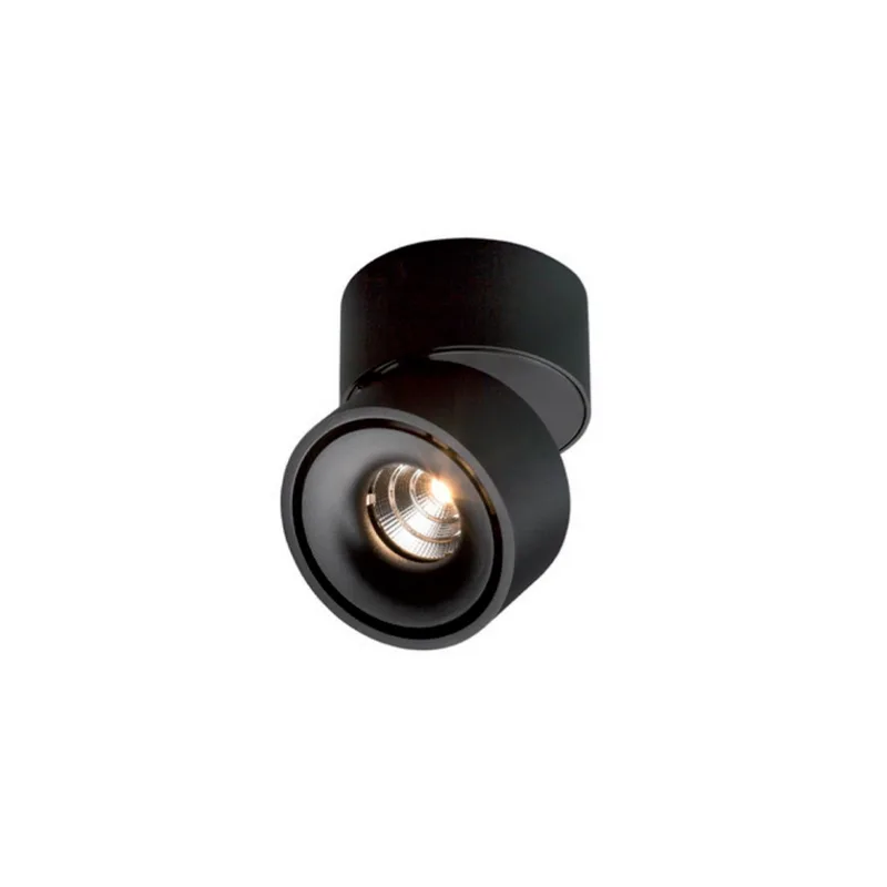Easy W100 LED-spot, zwart, kabelopening, 10,5 cm van Antidark – productfoto