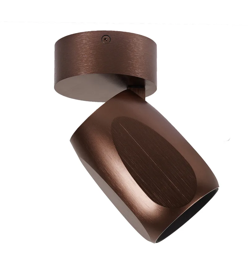 Facet W70 LED plafondlamp, donkerbruin, Ø 7 cm von Antidark – Produktfoto
