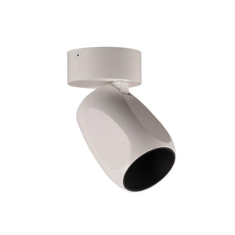 Facet W70 LED plafondlamp, wit, metaal, Ø 7 cm fra Antidark – produktbillede