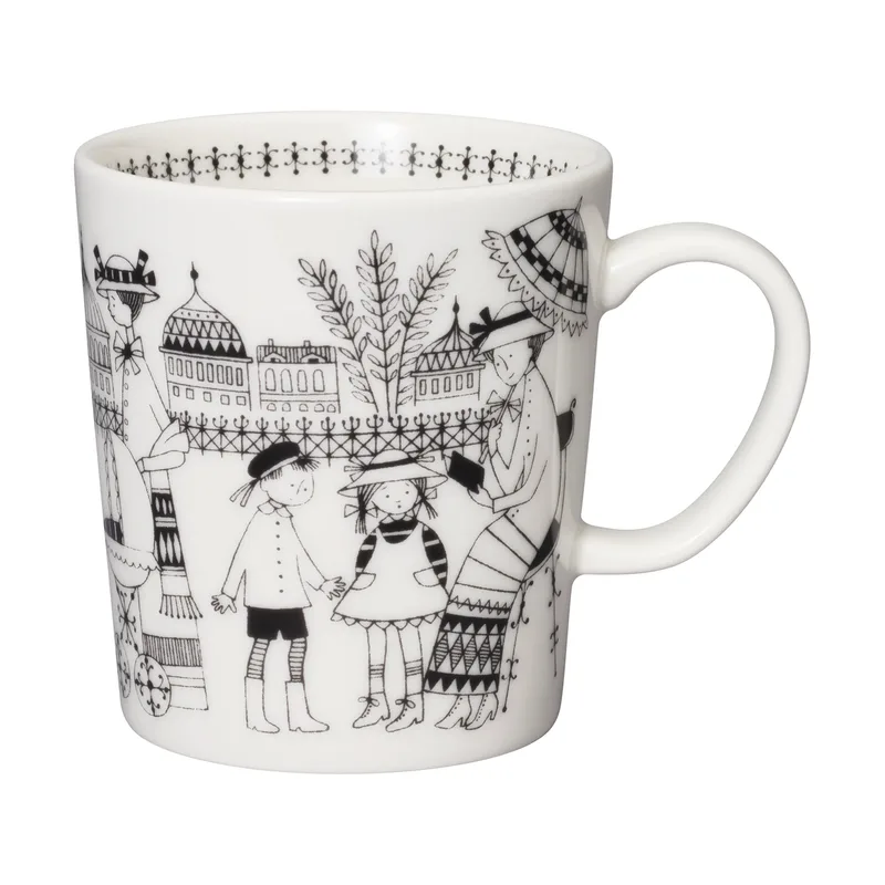 Emilia Tasse 30 cl Schwarz-weiß by Arabia – product photo