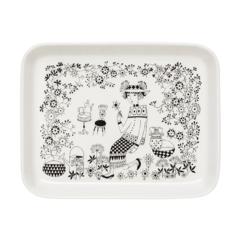 Emilia Teller 15x19 cm Schwarz-weiß von Arabia – Produktfoto