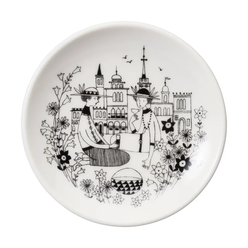 Emilia Teller Ø10,5cm Schwarz-weiß by Arabia – product photo