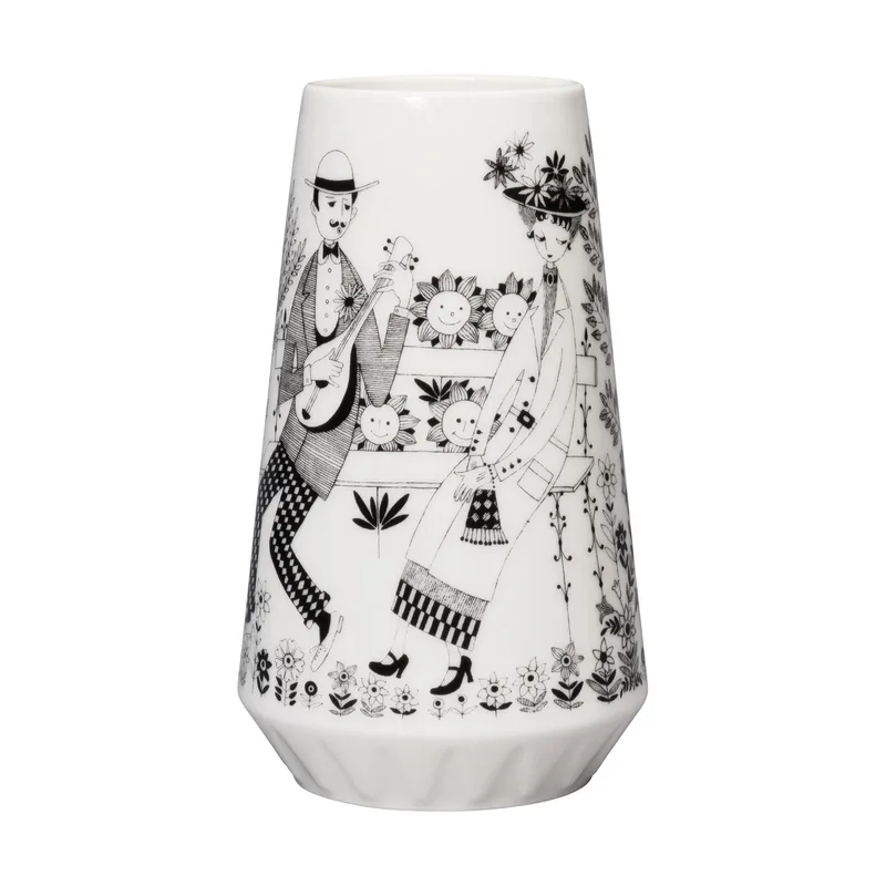 Emilia Vase 19cm Schwarz-weiß by Arabia – product photo