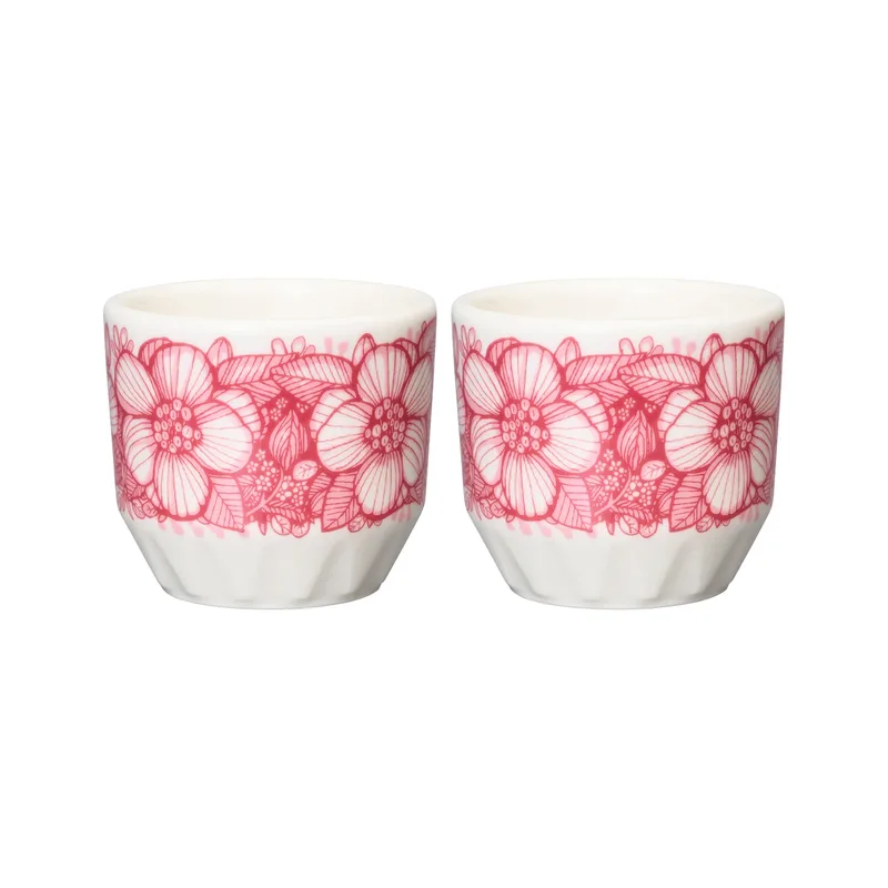 Huvila Eierbecher 2er Pack Rosa-Weiß by Arabia – product photo