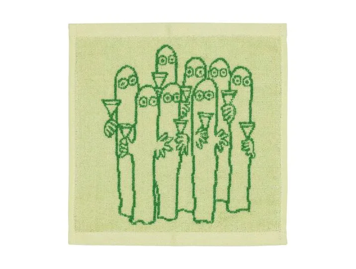 Moomin Arabia Moomin handdoek 25x25 cm Hattifnattarna, groen von Arabia – Produktfoto