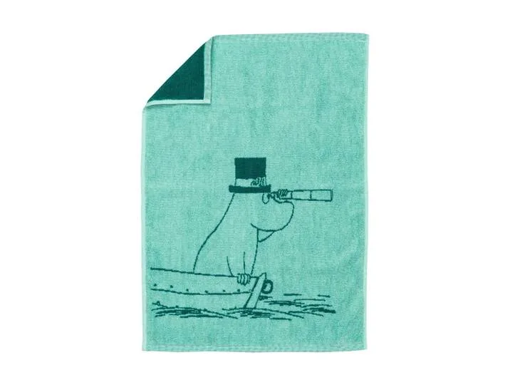 Moomin Arabia Moomin handdoek 50x70 cm Moominpapa blauwgroen von Arabia – Produktfoto