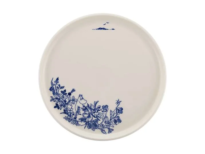Moomin Arabia Moomin Haru bord Ø25 cm Blauw-wit de Arabia – photo du produit