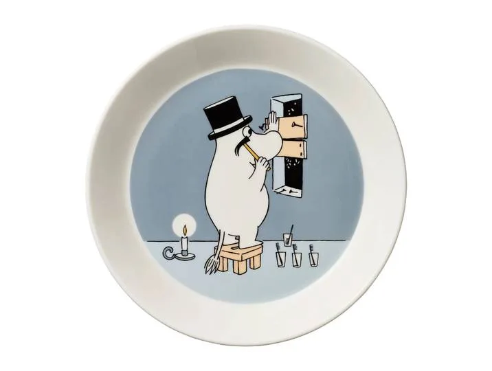 Moomin Arabia Moominpappa Moomin bord Ø19 cm Grijs van Arabia – productfoto