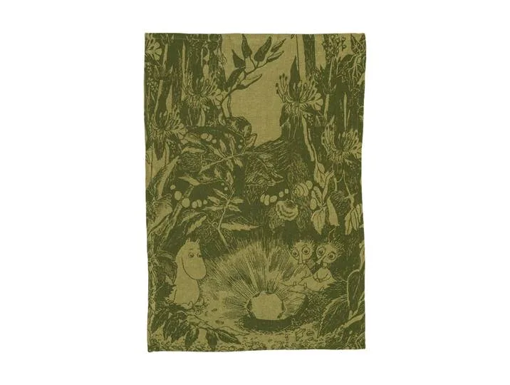 Moomin Arabia Mystikens skog Moomin keukendoek Groen, 45x65 cm von Arabia – Produktfoto