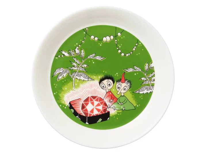 Moomin Arabia Thingumy & Bob King s Ruby Moomin bord groen' de Arabia – photo du produit