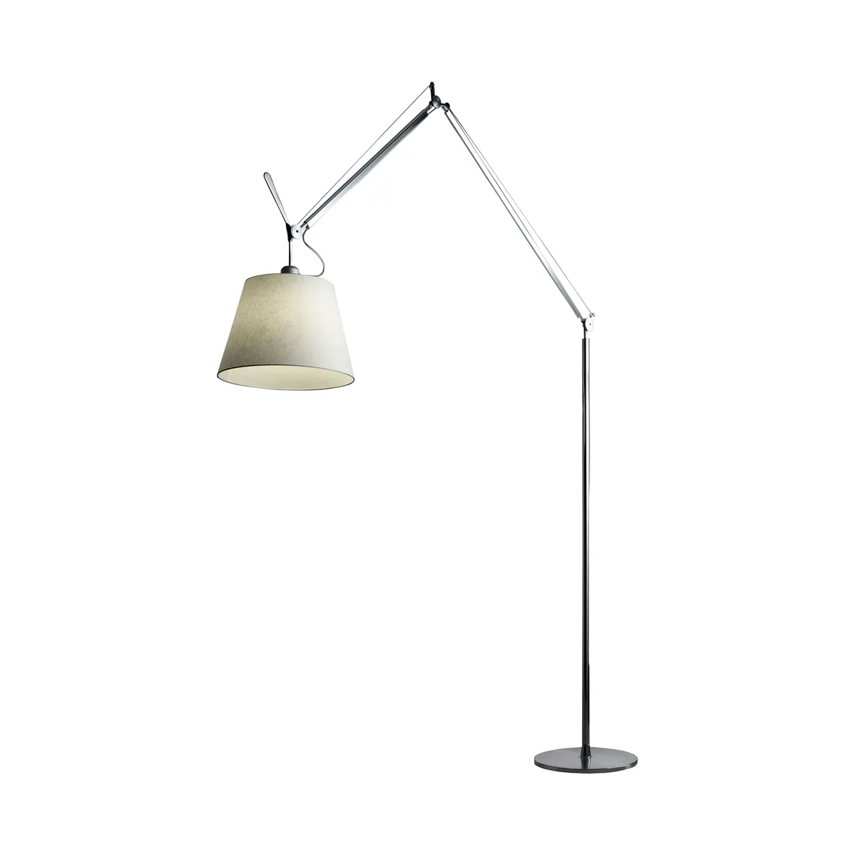 Bogenstehleuchte Tolomeo Mega - Beige - Pergamentpapier - Designer Michele de Lucchi von Artemide – Produktfoto