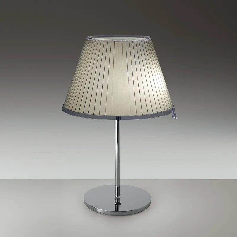 Choose LED Tischleuchte pergament/chrom -Artemide - Schlafzimmer - Design - Metall - Mit Schirm by Artemide – product photo