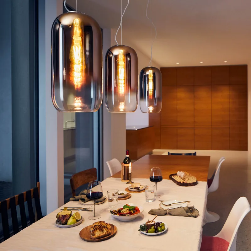 Gople Hanglamp Copper/Black - Artemide - Woonkamer - Designer - Glas - 1 lamp von Artemide – Produktfoto