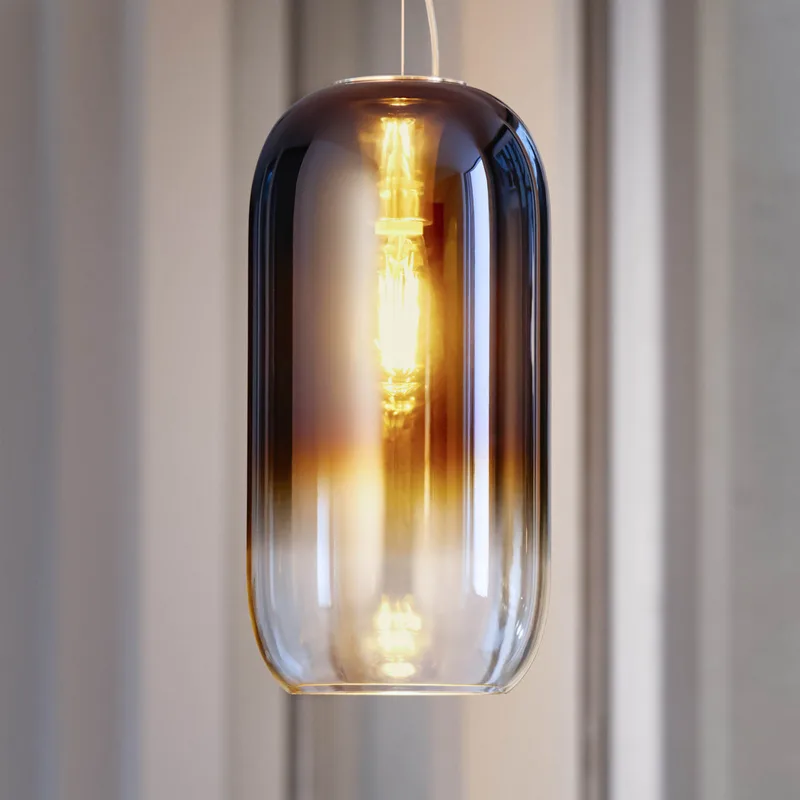 Gople Mini hanglamp Blue Sapphire/Black - Artemide - Woonkamer - Designer - Glas - 1 lamp von Artemide – Produktfoto