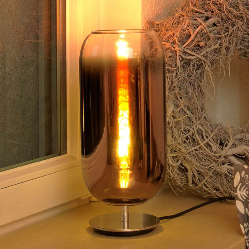 Gople Mini Tafellamp Copper - Artemide - Woonkamer - Designer - Glas - Met lampenkap von Artemide – Produktfoto