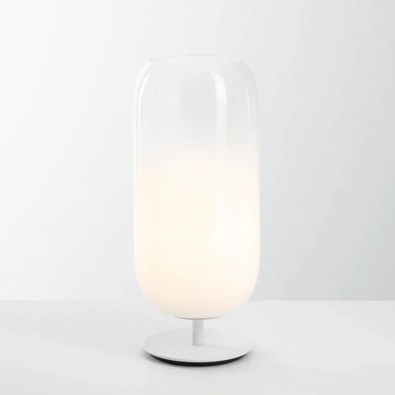 Gople Mini-tafellamp Wit/Aluminium - Artemide - Woonkamer - Designer - Glas - Met lampenkap von Artemide – Produktfoto