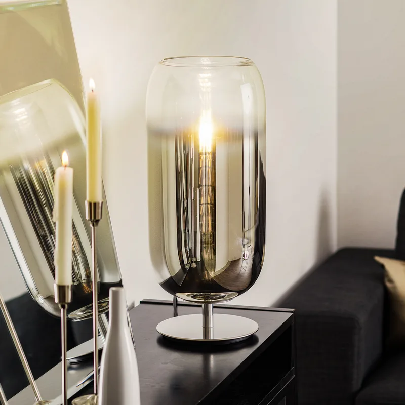 Gople Tafellamp Silver - Artemide - Woonkamer - Designer - Glas - Met lampenkap von Artemide – Produktfoto