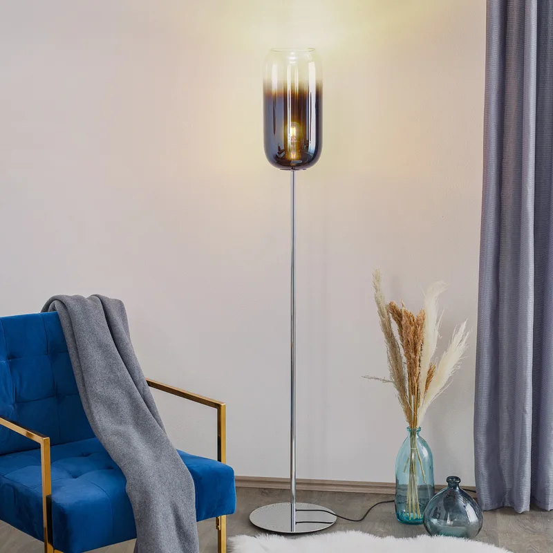 Gople Vloerlamp Blue Sapphire - Artemide - Woonkamer - Designer - Glas - Met lampenkap von Artemide – Produktfoto