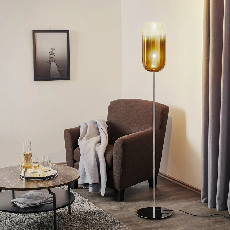 Gople Vloerlamp Bronze - Artemide - Woonkamer - Designer - Glas - Met lampenkap von Artemide – Produktfoto