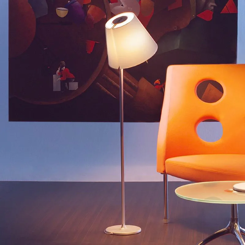 Melampo F VloerLamp Gray - Artemide - Woonkamer - Designer - Stof - Met lampenkap by Artemide – product photo