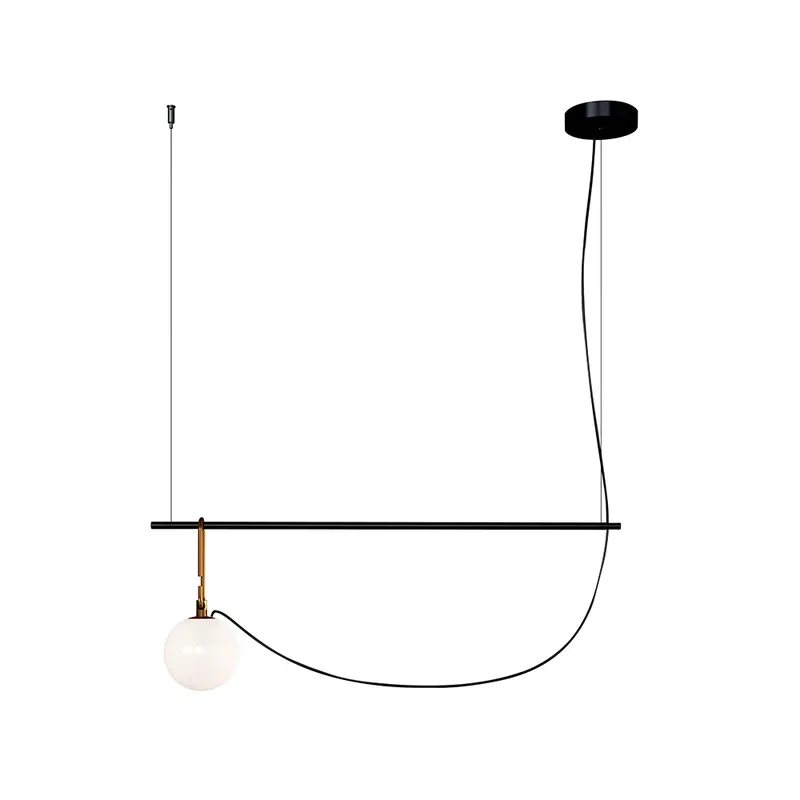 nh S2 14 Pendelleuchte Schwarz-Messing de Artemide – photo du produit