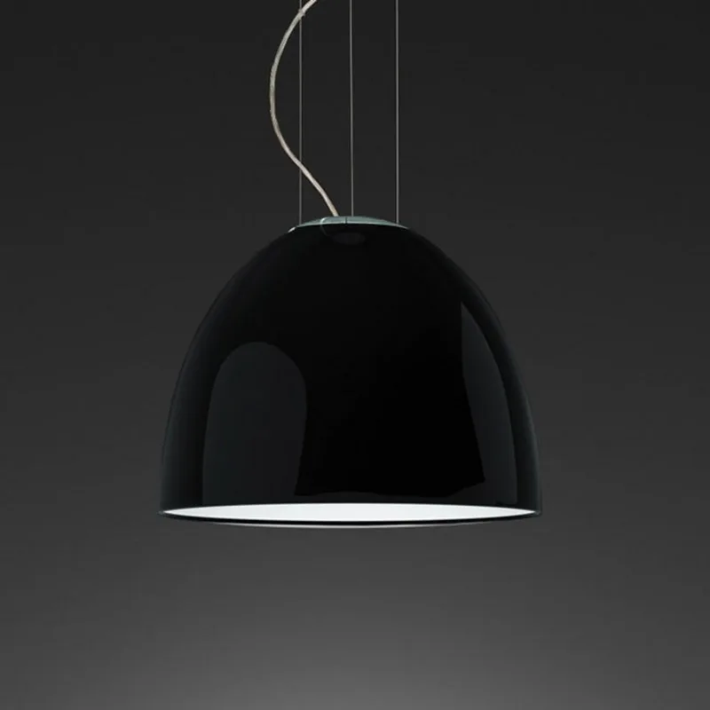 Nur Mini Gloss LED S Hanglamp Zwart - Artemide Nur Gloss Mini - Woonkamer - Designer - Metaal - 1 lamp van Artemide – productfoto