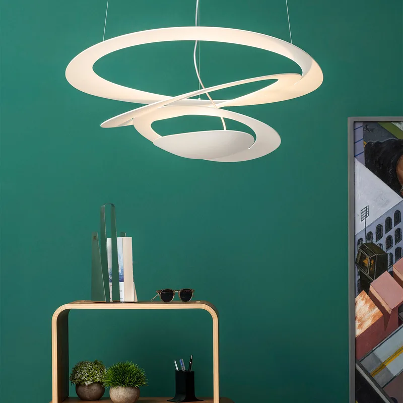 Pirce hanglamp, 67x69 cm, wit - Artemide Pirce Mini - Woonkamer - Designer - Metaal - 1 lamp von Artemide – Produktfoto