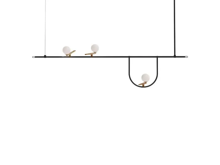 Suspension Yanzi - Noir - Laiton - Designer Neri & Hu de Artemide – photo du produit