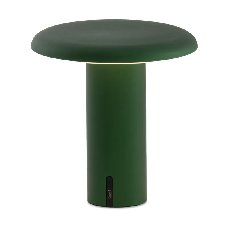 Takku tragbare Tischleuchte 19cm Anodized green von Artemide – Produktfoto