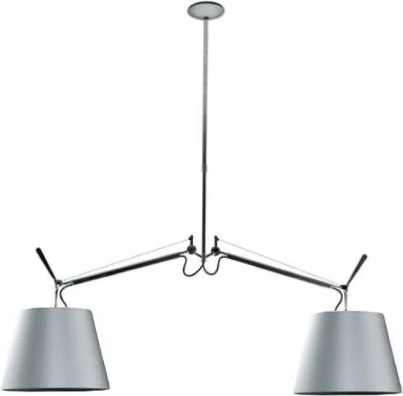 Tolomeo Due Bracci hanglamp Ø 42 cm von Artemide in Satijngrijs – Produktfoto