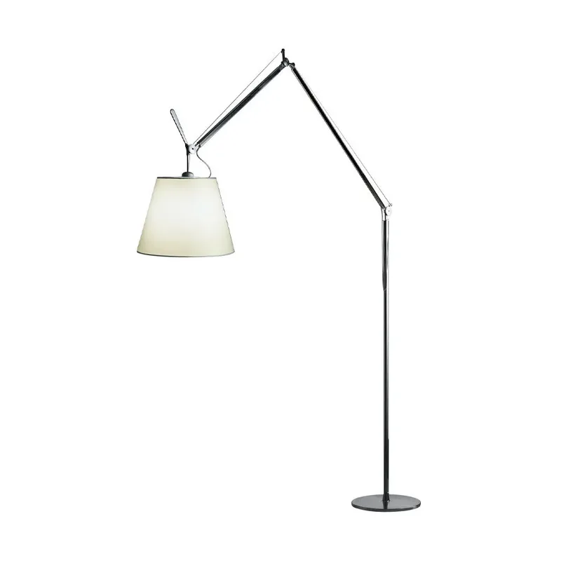 Tolomeo Mega Stehleuchte Pergament-schwarz, ø42cm by Artemide – product photo