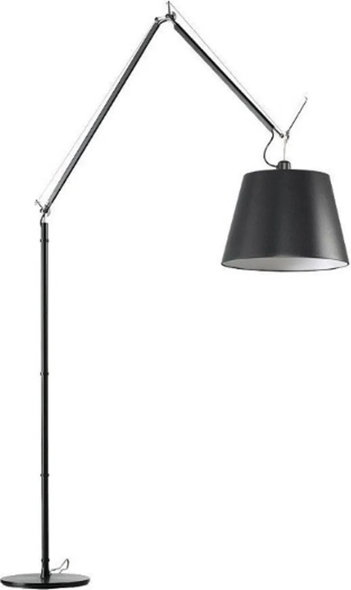 Tolomeo Mega vloerlamp schakelaar zwart/Ø 36 cm satijn von Artemide in Zwart – Produktfoto