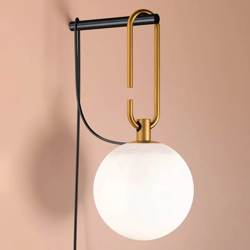 wandlamp nh Wall wit glas fitting E14 - Artemide - Woonkamer - Designer - Bol von Artemide – Produktfoto