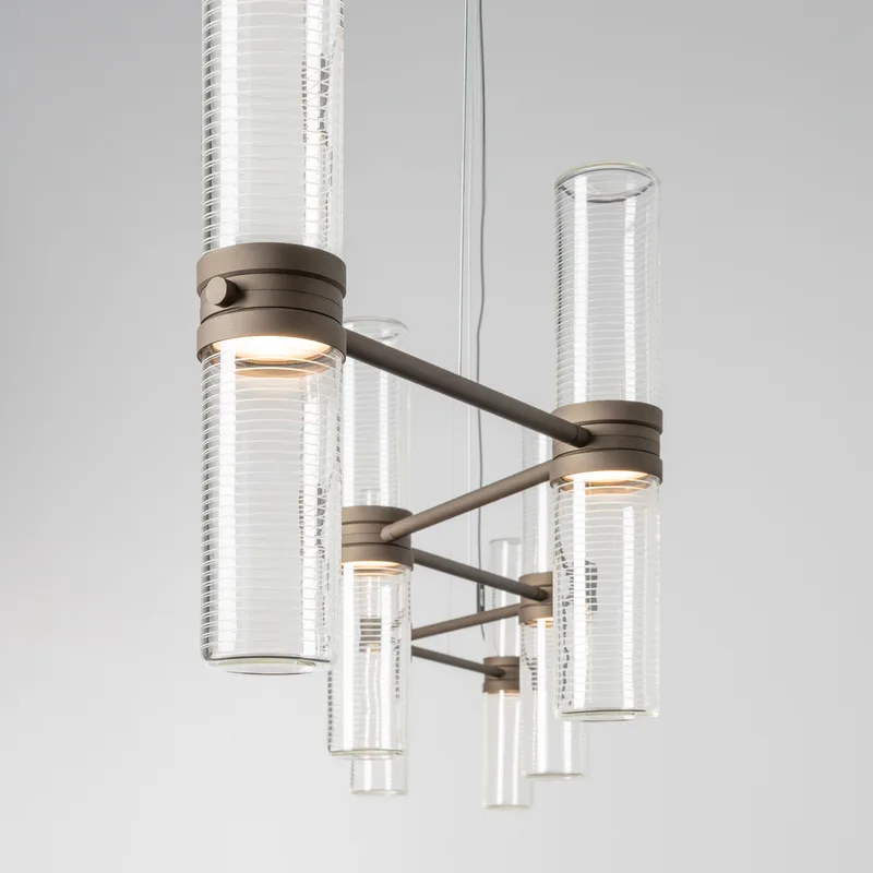 Zephyr Linear App LED-hanglamp, brons Lengte 160 cm - Artemide - Woonkamer - Designer - Aluminium - Meerdere lampen by Artemide – product photo
