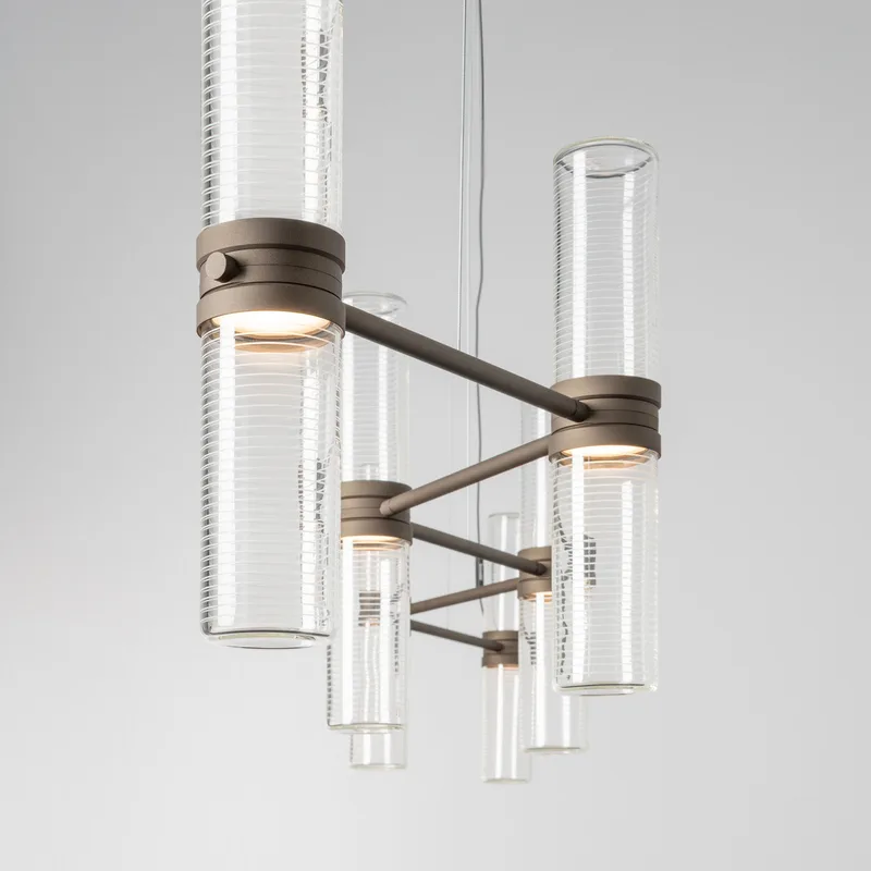 Zephyr Linear hanglamp, brons, lengte 160 cm - Artemide - Woonkamer - Designer - Aluminium - Meerdere lampen van Artemide – productfoto