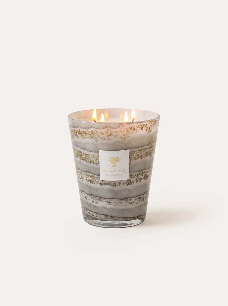 Bougie Parfumée Sand Atacama Signature - 16 cm - 150h de combustion - 4 mèches - Parfums: Bergamotte, Thé Earl Grey, Musc by Baobab Collection – product photo