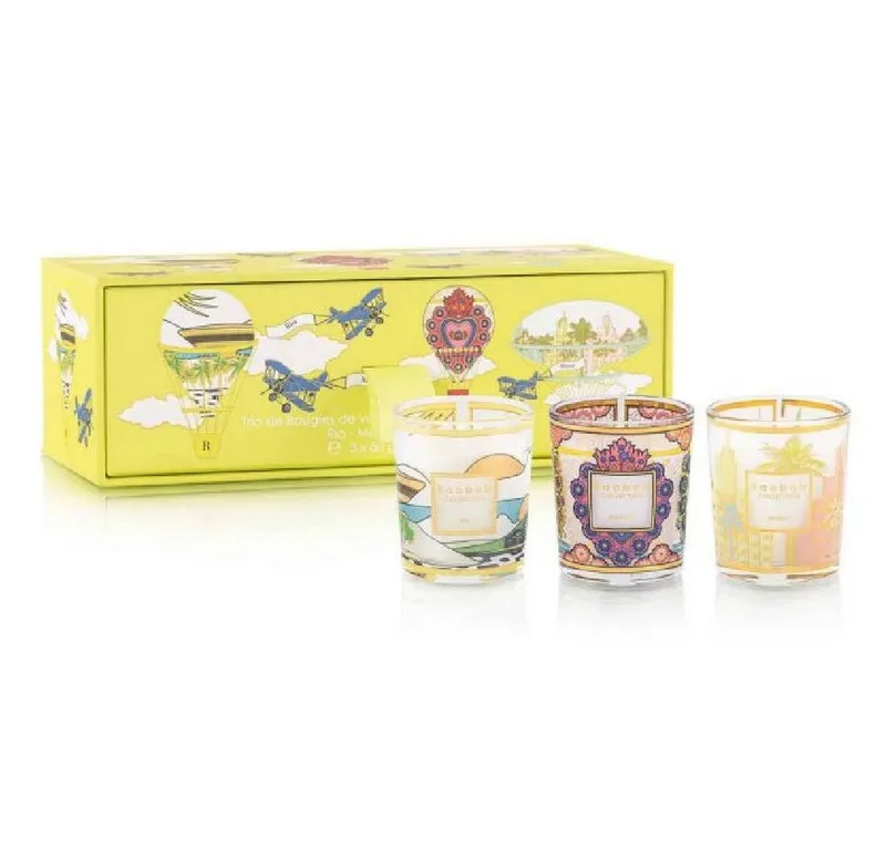 Duftkerze Duftkerzen Trio Travel Candles Rio Mexico Miami (3er-Set) (3x30g) by Baobab Collection – product photo