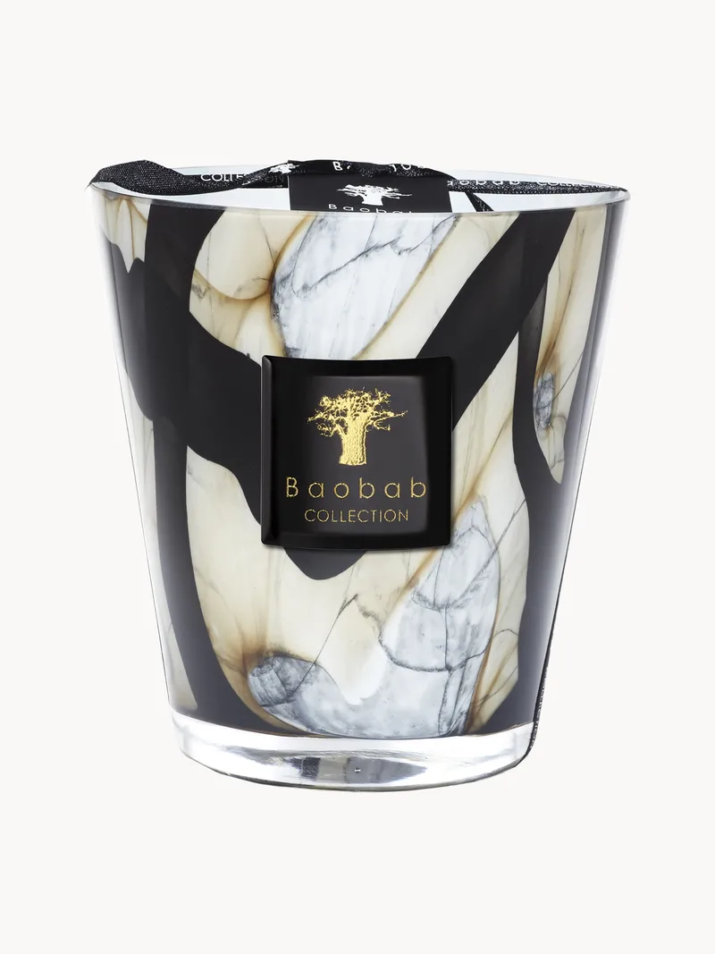 Duftkerze Stones (Leder, Rose, Pflaume) by Baobab Collection – product photo