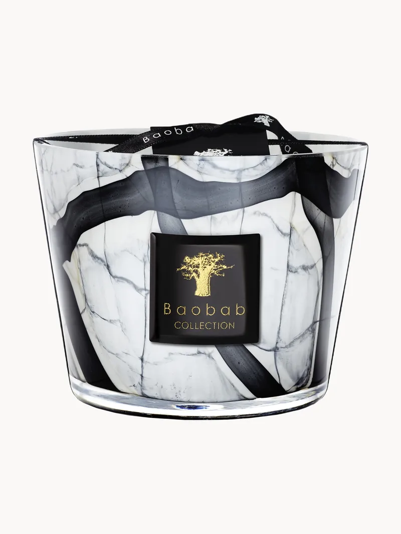 Duftkerze Stones (Leder, Rose, Pflaume) by Baobab Collection – product photo