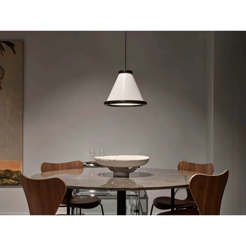 Belle hanglamp Ø36 glanzend wit/glanzend zwart de Belid – photo du produit