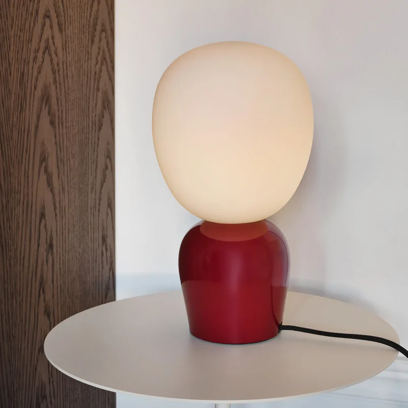 Buddy tafellamp, rood, metaal/glas, hoogte 33,5 cm van Belid – productfoto
