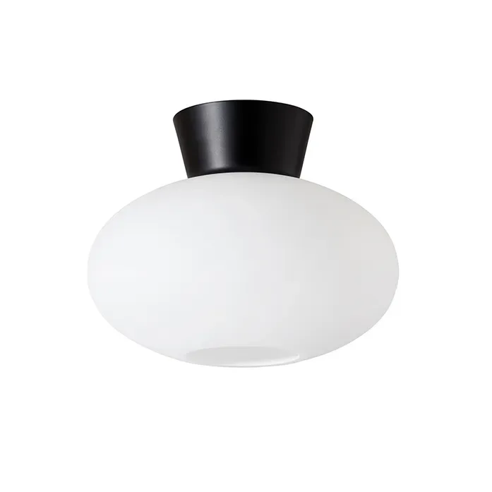 Bullo Deckenleuchte Opalglas Ø27cm Matt schwarz by Belid – product photo