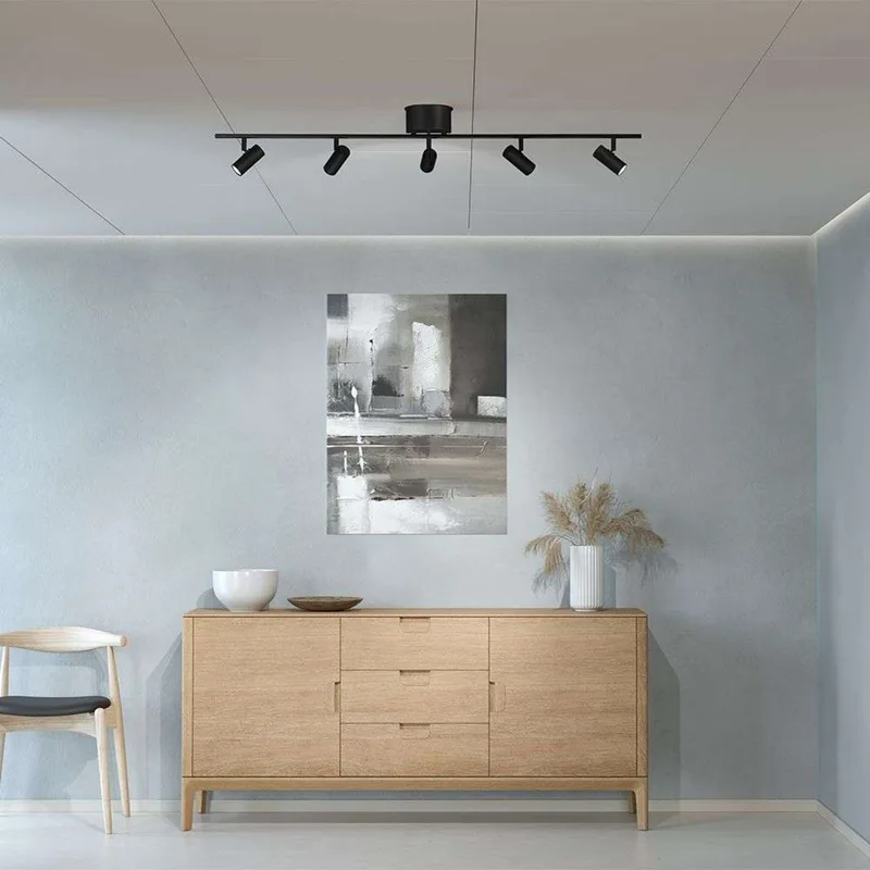 Cato 5 Plafondlamp Mat Zwart/Mat Zwart de Belid – photo du produit