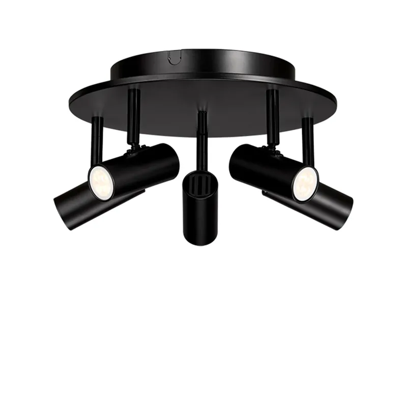 Cato 5-spot Plafondlamp Mat Zwart/Mat Zwart van Belid – productfoto